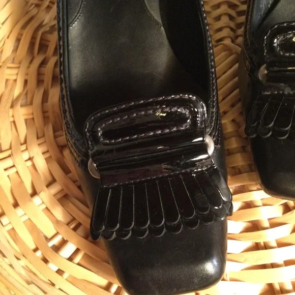 Cole Haan  Black Square Toe Heels - Picture 2 of 10